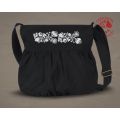 Szervető-kalocsai baggy bag - black & white