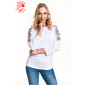 Szervető-kalocsai batwing sleeve blouse - white
