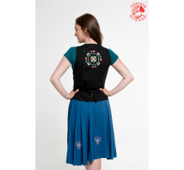 Szervető-noble embroidery vest - black