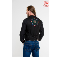 Szervető-noble embroidery vest - black