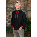 Szervető-endless braid archer shirt - black