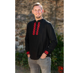 Szervető-endless braid archer shirt - black